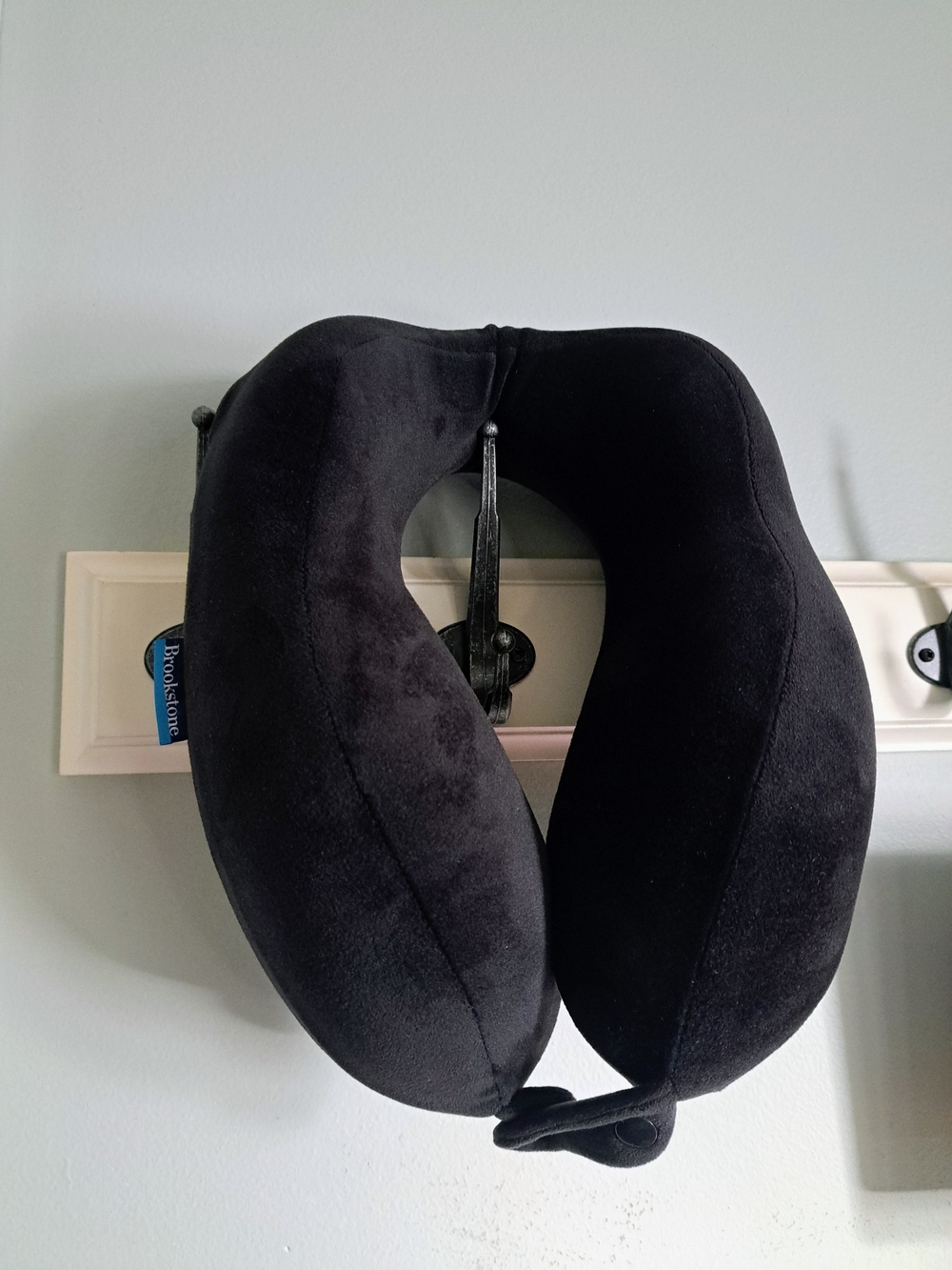 Black Velvet Memory Foam Travel Neck Pillow
